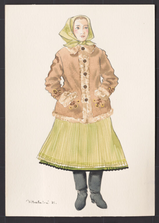 Kresba – odev ženský zimný