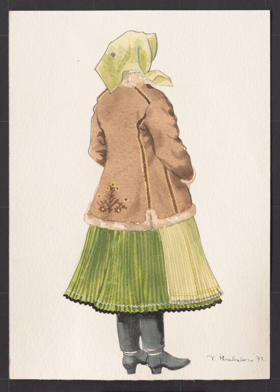 Kresba – odev ženský zimný