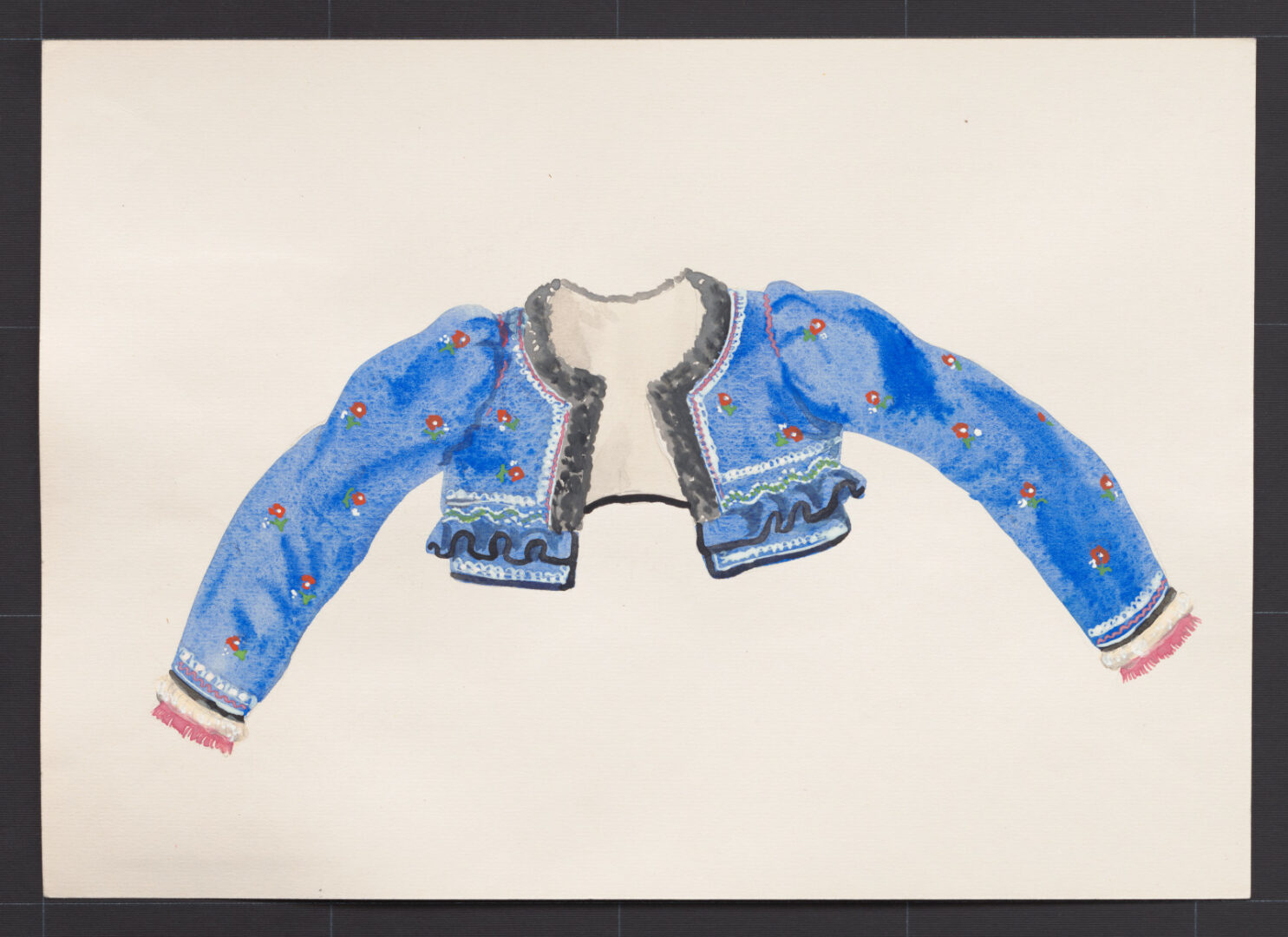 Kresba – kabátik ženský sviatočný