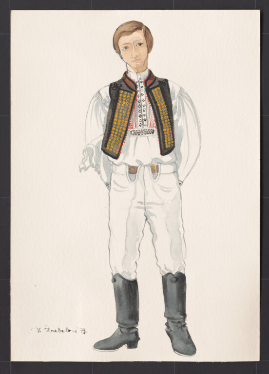 Kresba – odev mládenca na tanec