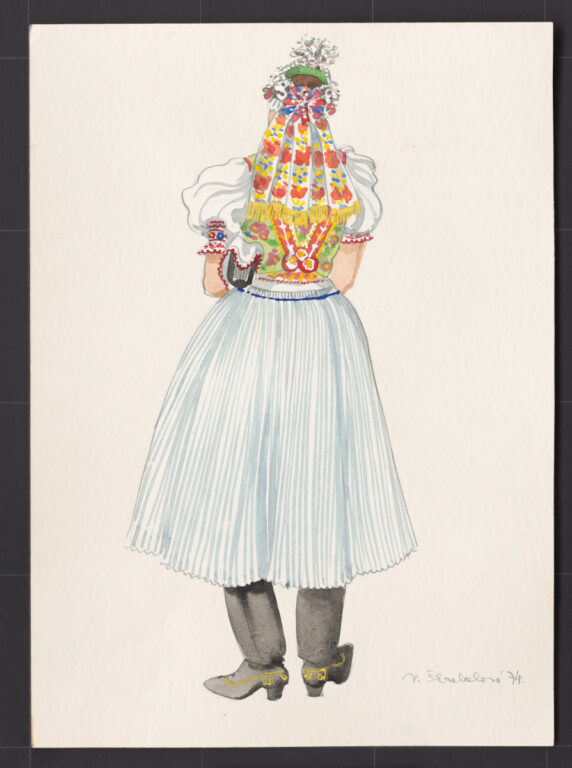 Kresba – odev dievčenský slávnostný