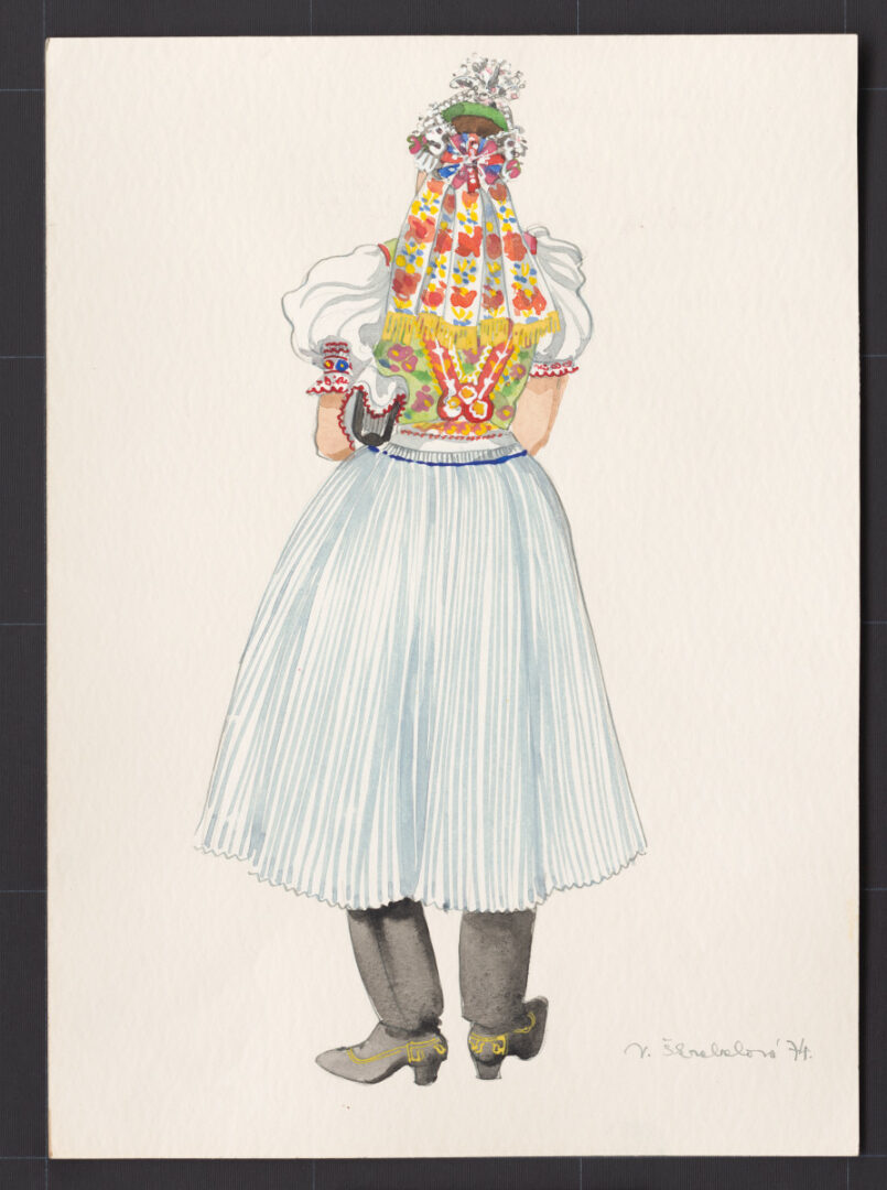 Kresba – odev dievčenský slávnostný