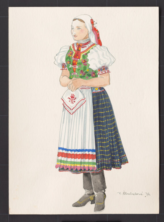 Kresba – odev mladej ženy