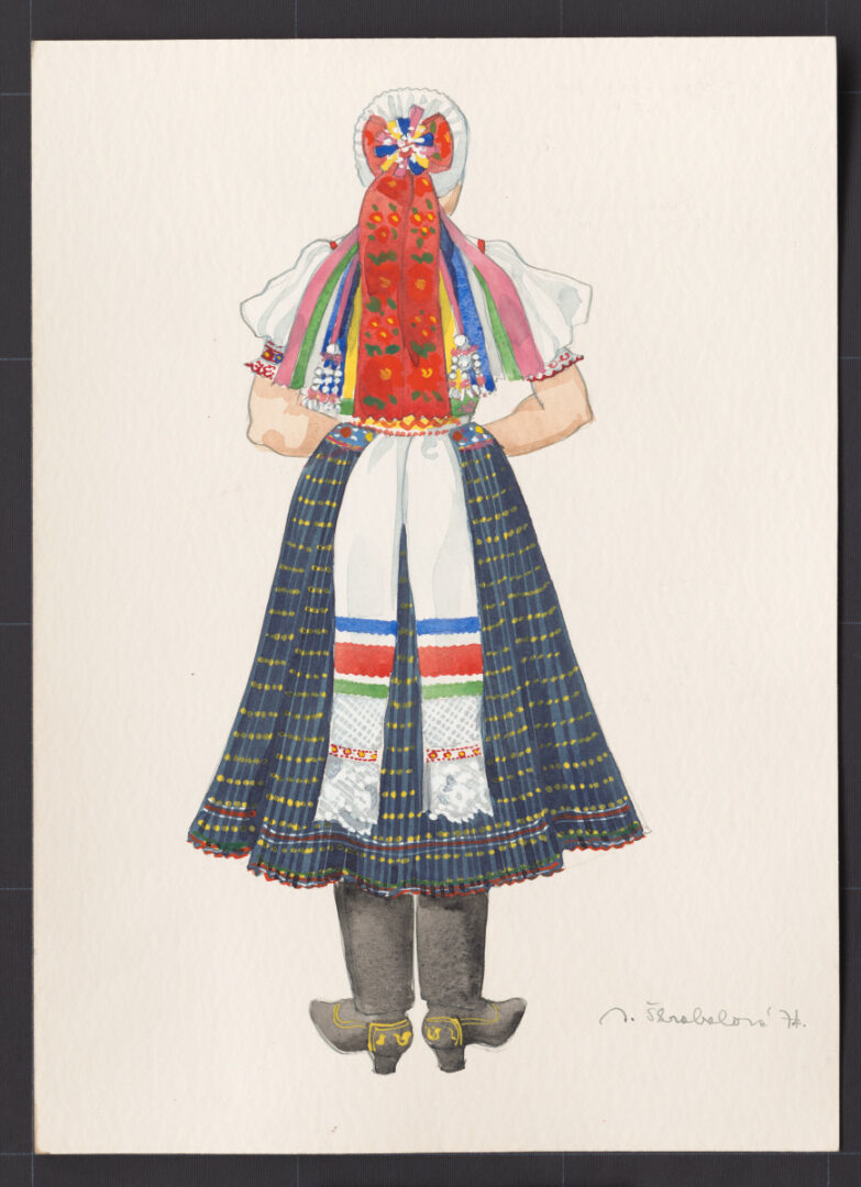 Kresba – odev mladej ženy