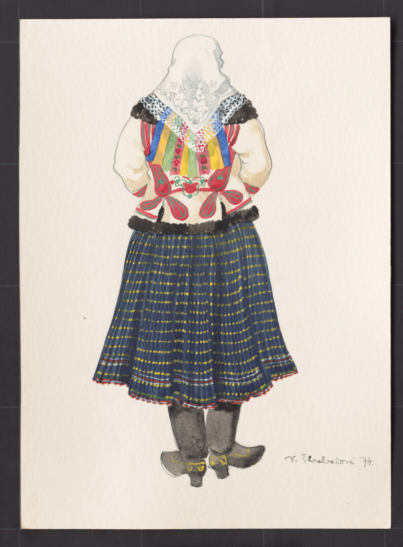 Kresba – odev ženský zimný