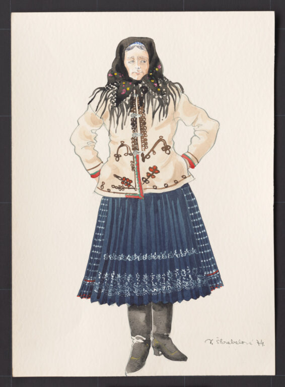 Kresba – odev ženský zimný