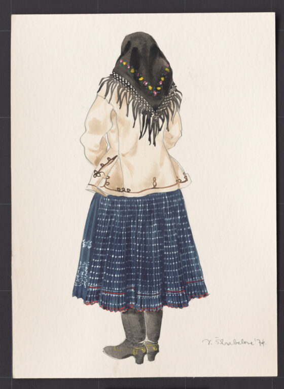 Kresba – odev ženský zimný