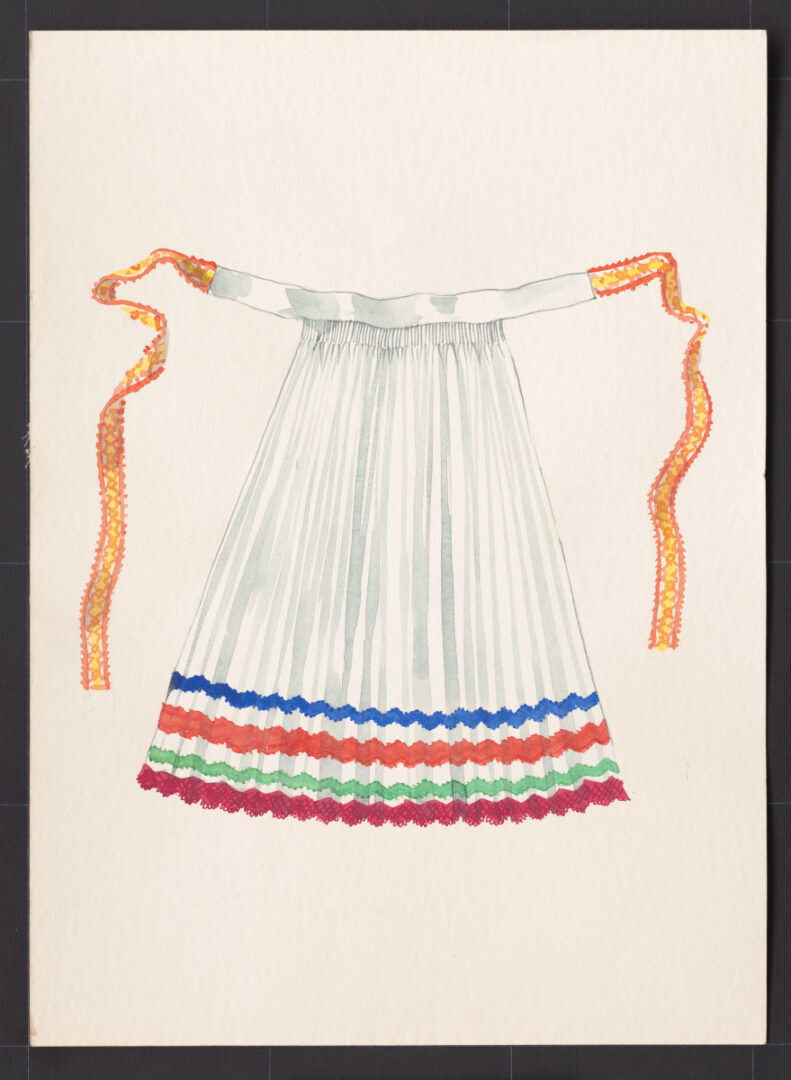 Kresba – zástera ženská sviatočná