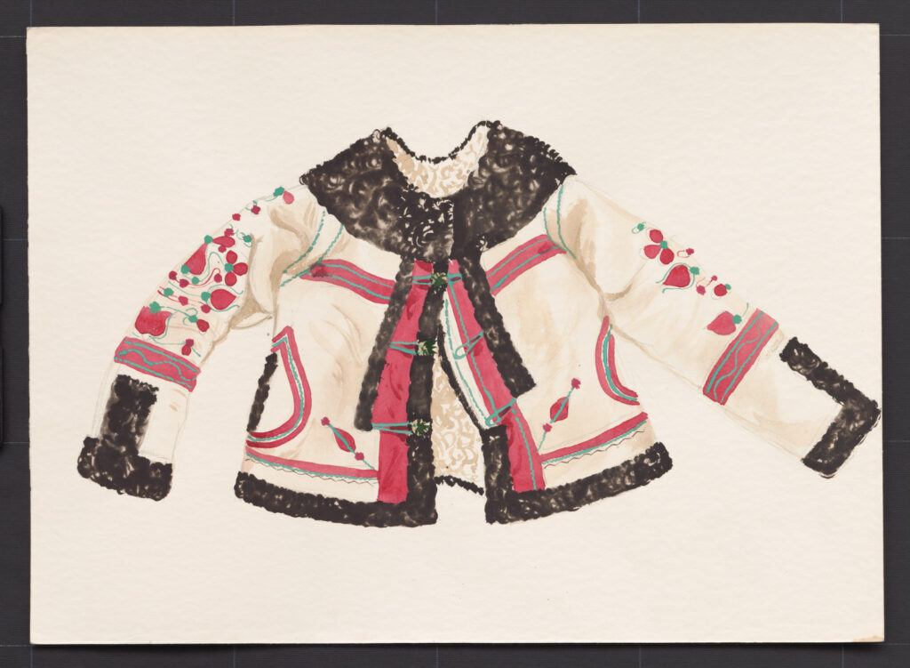 Kresba – kožuch ženský