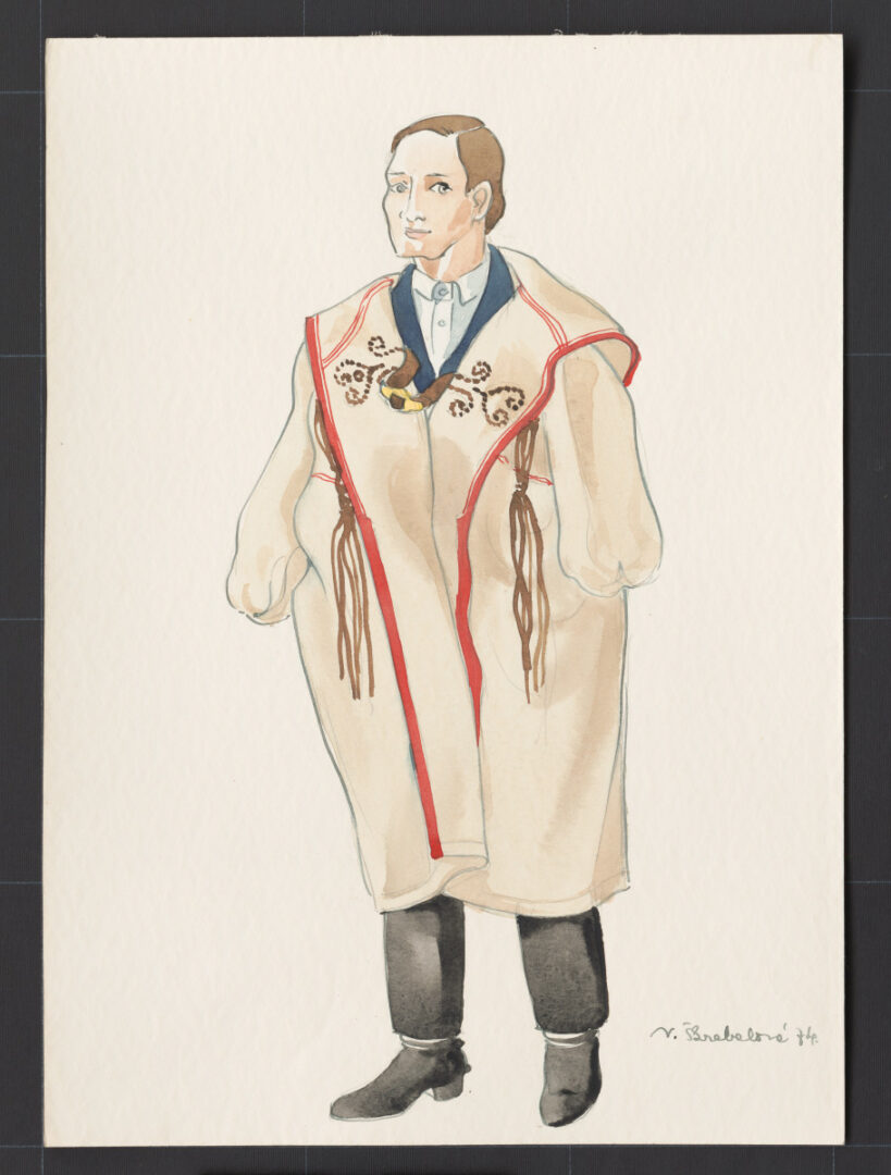 Kresba – muž v halene