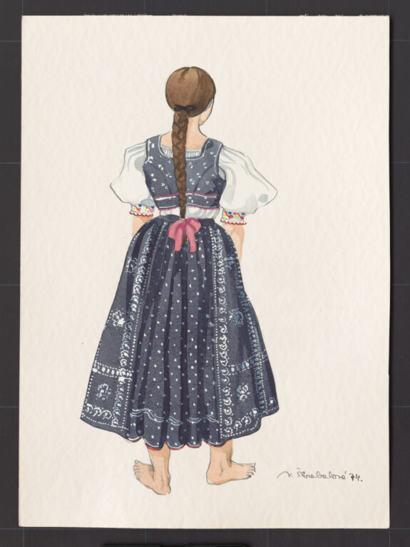 Kresba – odev dievčaťa vo všedný deň