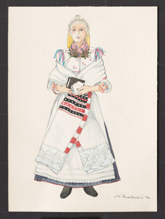 Kresba – odev mladuchy