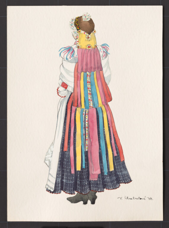 Kresba – odev mladuchy