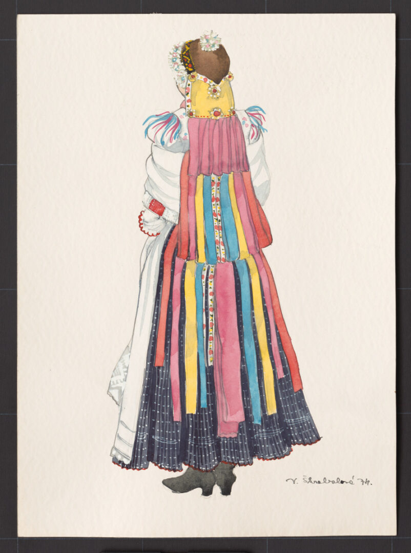 Kresba – odev mladuchy