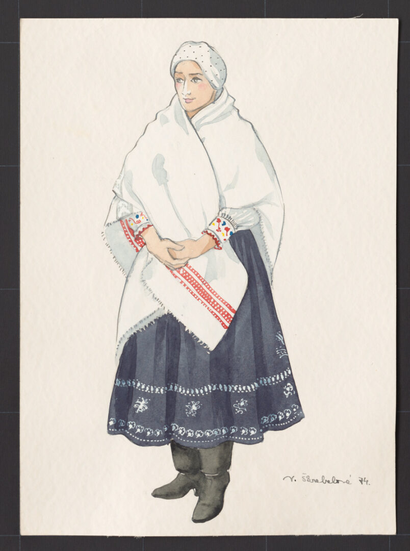 Kresba – žena v obruse