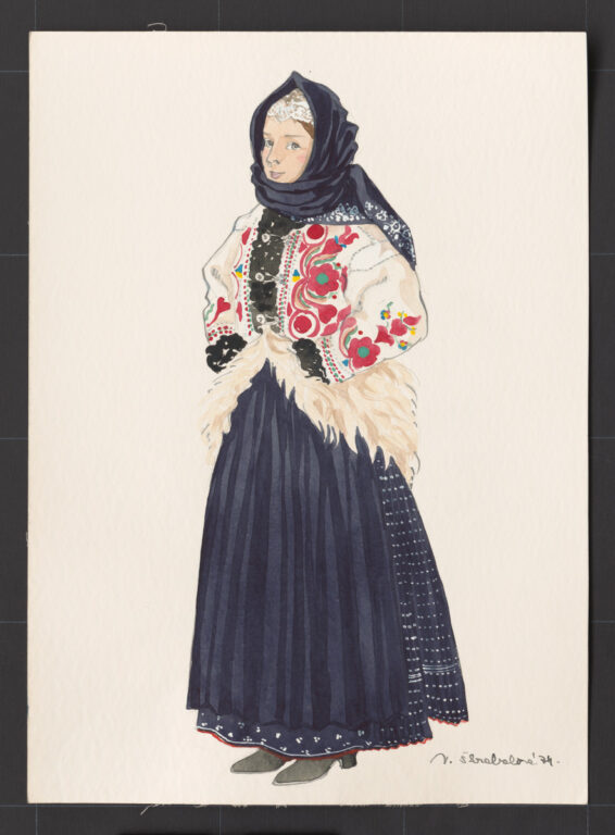 Kresba – odev ženský zimný