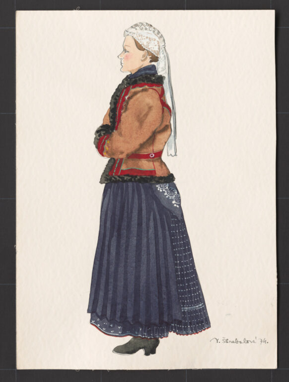 Kresba – odev ženský zimný