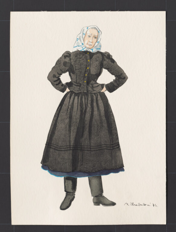 Kresba – odev ženský zimný