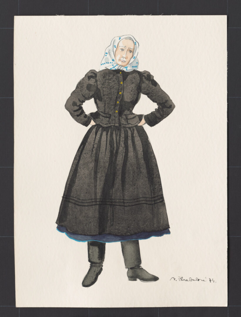 Kresba – odev ženský zimný