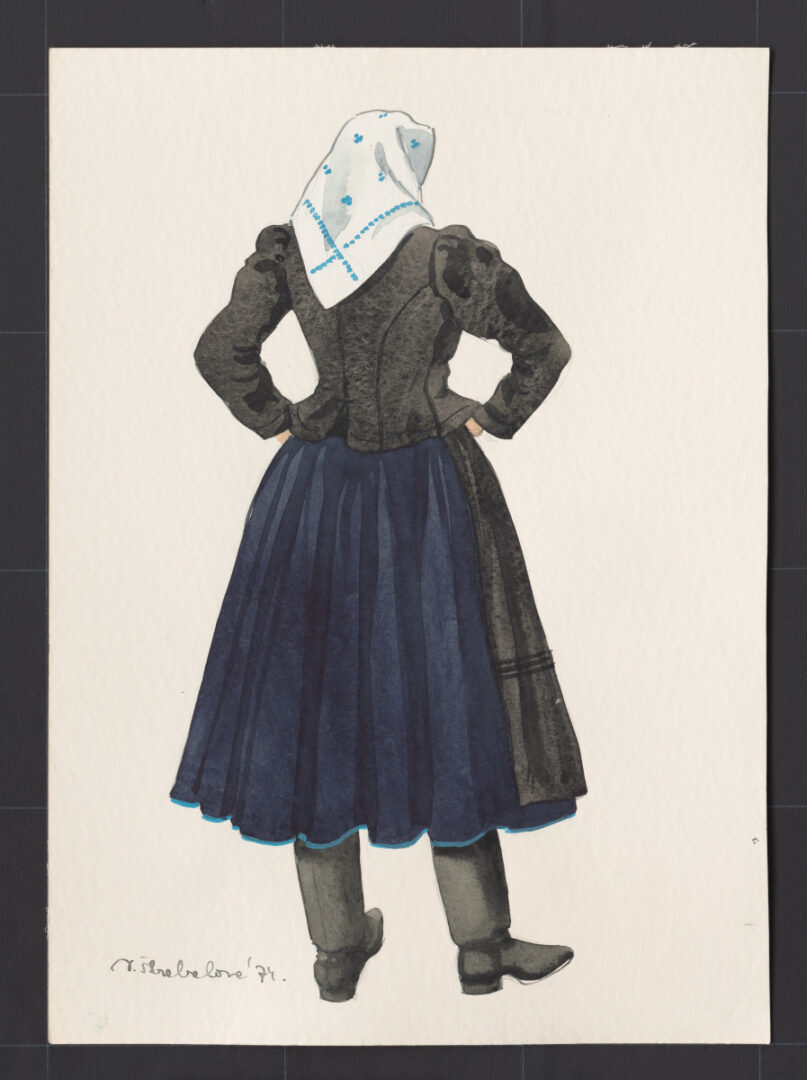 Kresba – odev ženský zimný