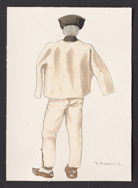 Kresba – odev mužský sviatočný zimný