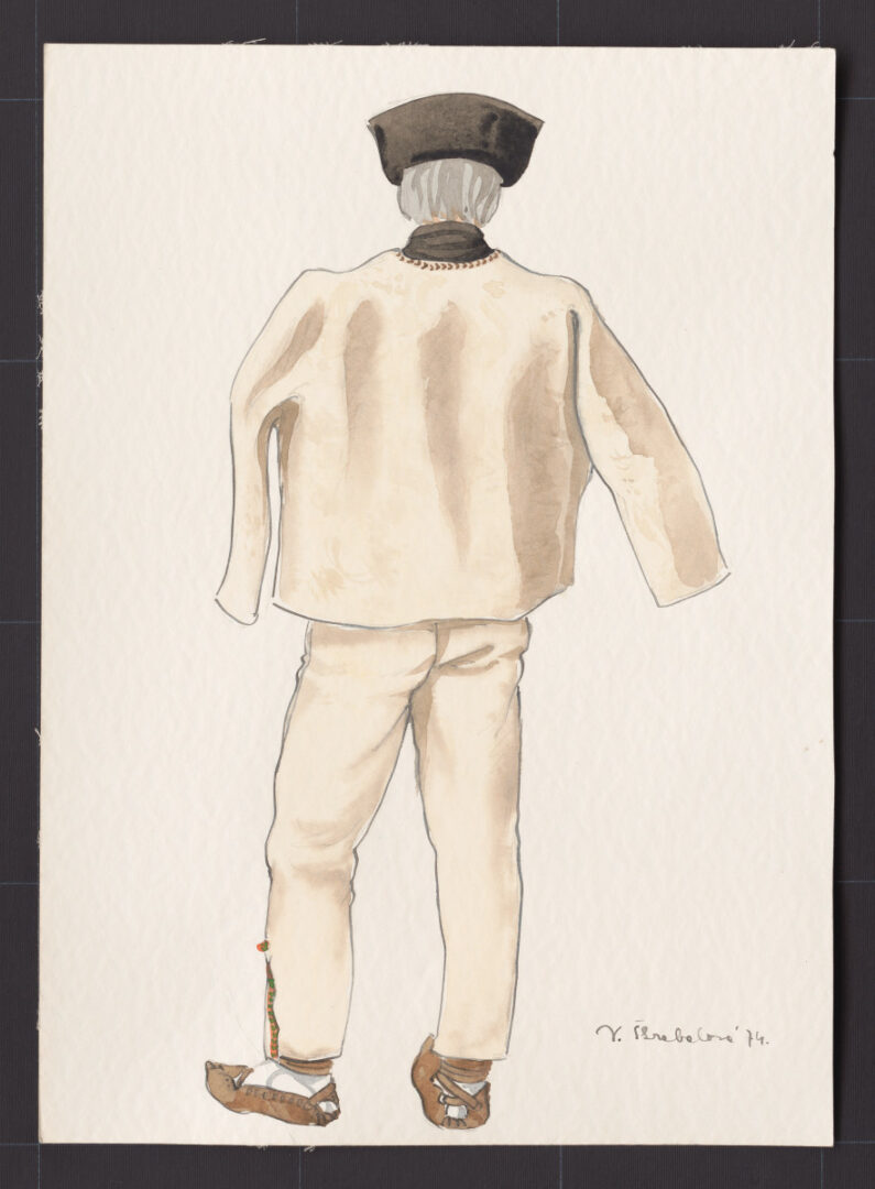 Kresba – odev mužský sviatočný zimný