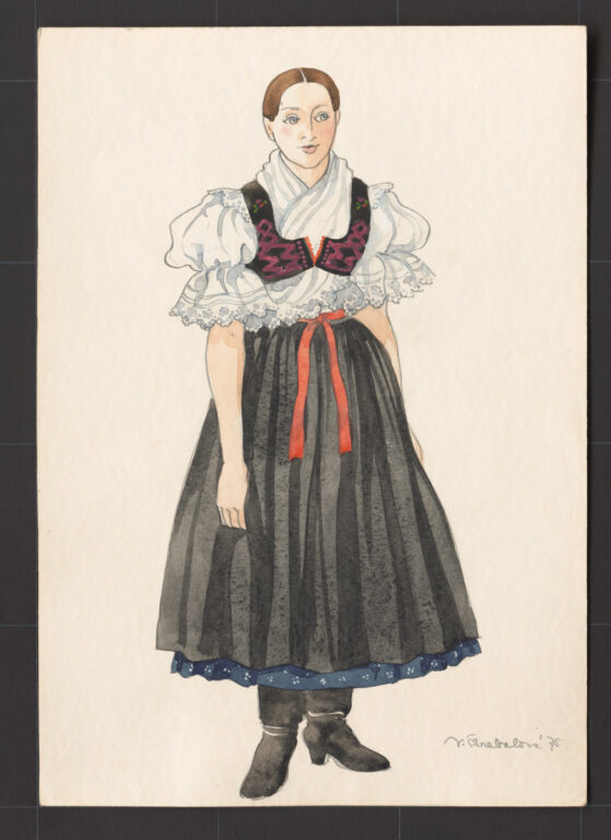 Kresba – odev dievčenský na všedný deň