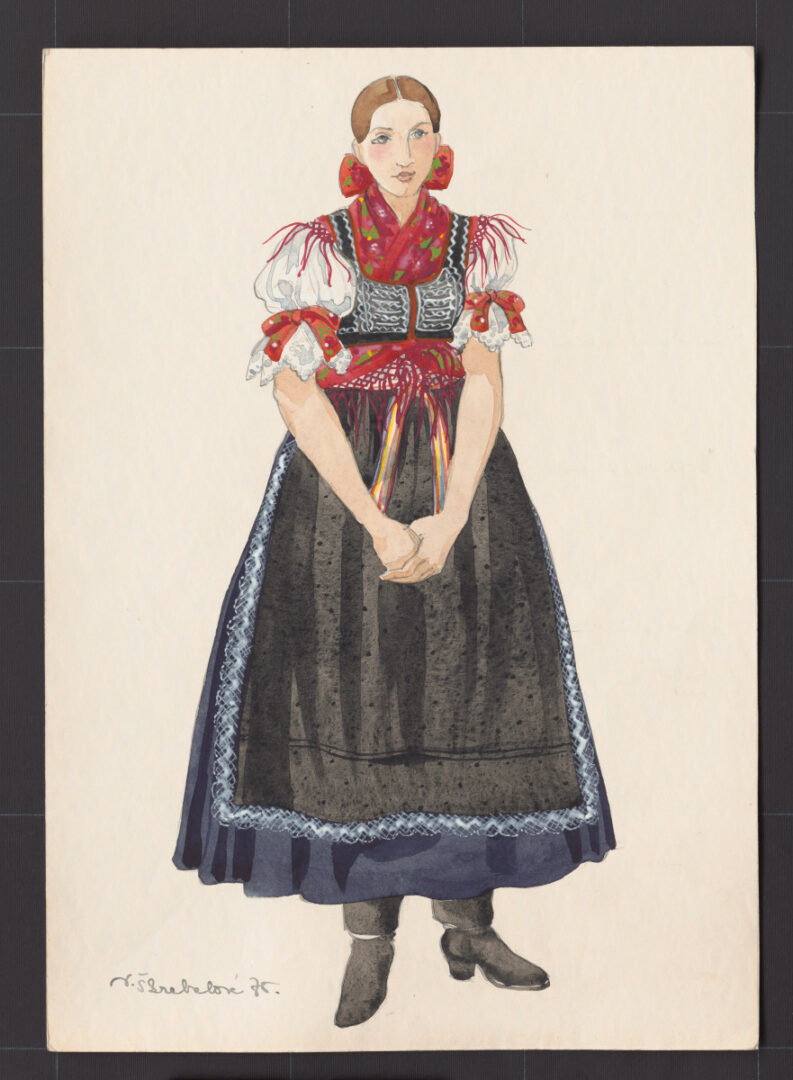 Kresba – odev dievčenský sviatočný