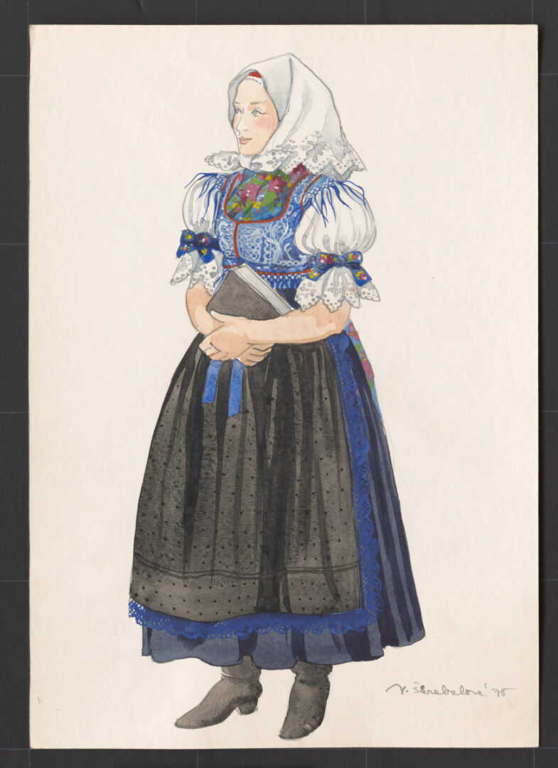 Kresba – odev ženský sviatočný