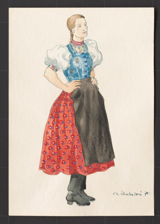 Kresba – odev dievčenský pracovný