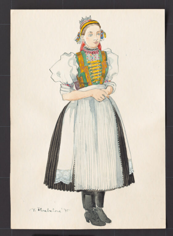 Kresba – odev mladuchy