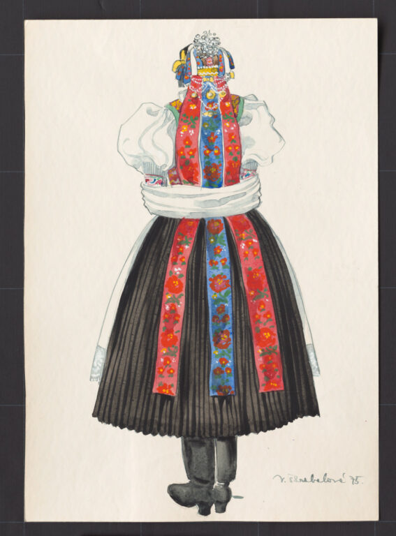 Kresba – odev mladuchy