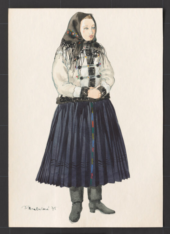 Kresba – odev ženský zimný