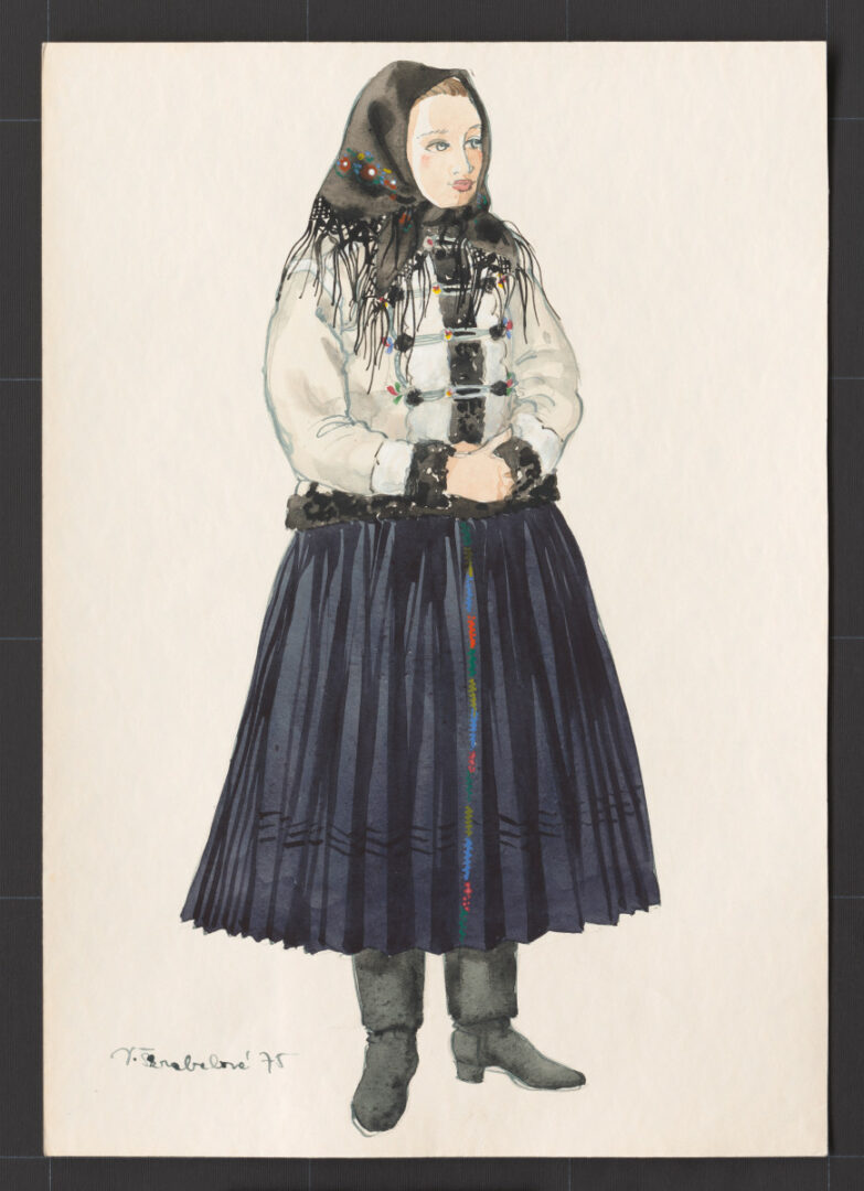 Kresba – odev ženský zimný