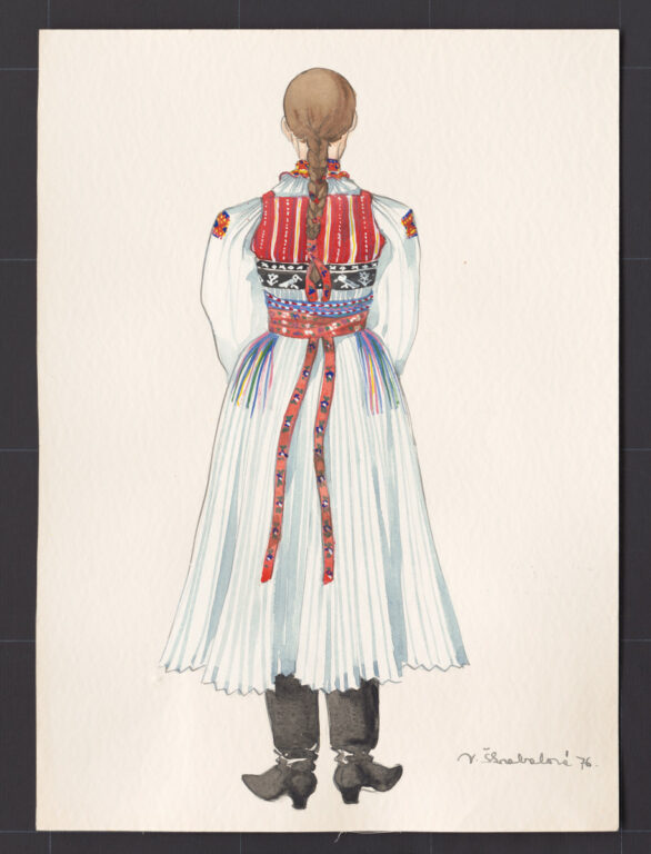 Kresba – odev dievčenský sviatočný