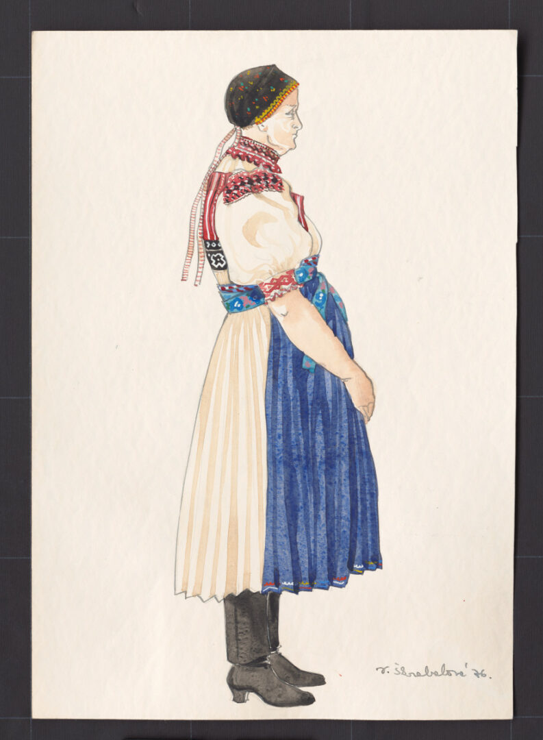 Kresba – odev ženský pracovný