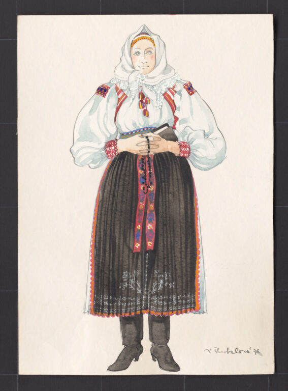 Kresba – odev ženský sviatočný