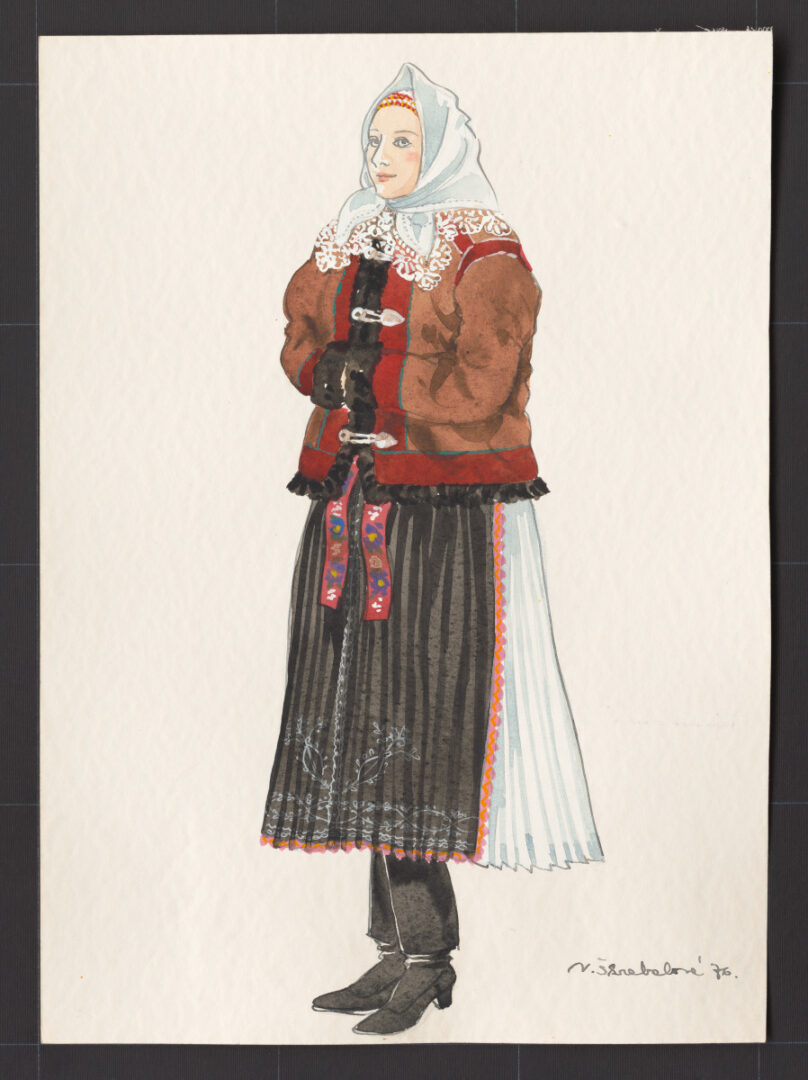 Kresba – odev ženský zimný