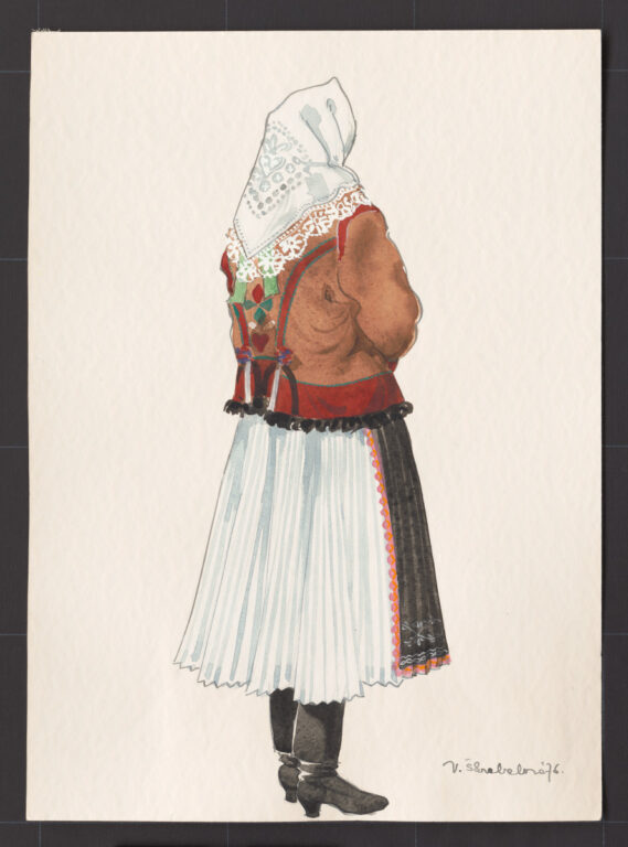 Kresba – odev ženský zimný