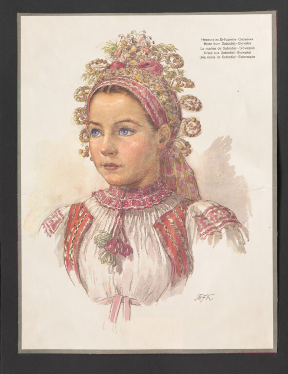 Kresba – mladucha v parte