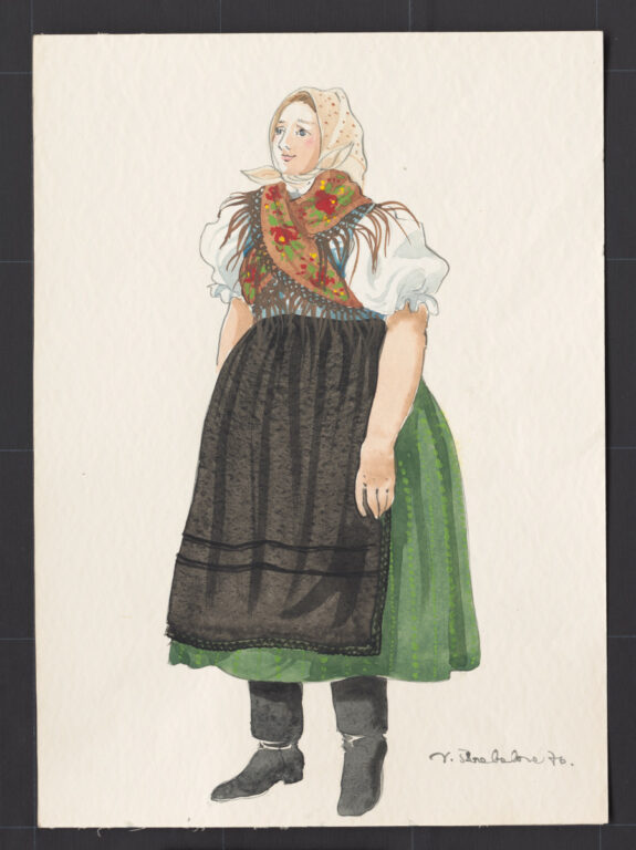 Kresba – odev ženský sviatočný