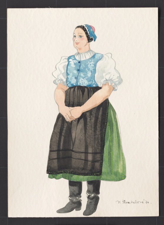 Kresba – odev ženský na nedeľné popoludnie