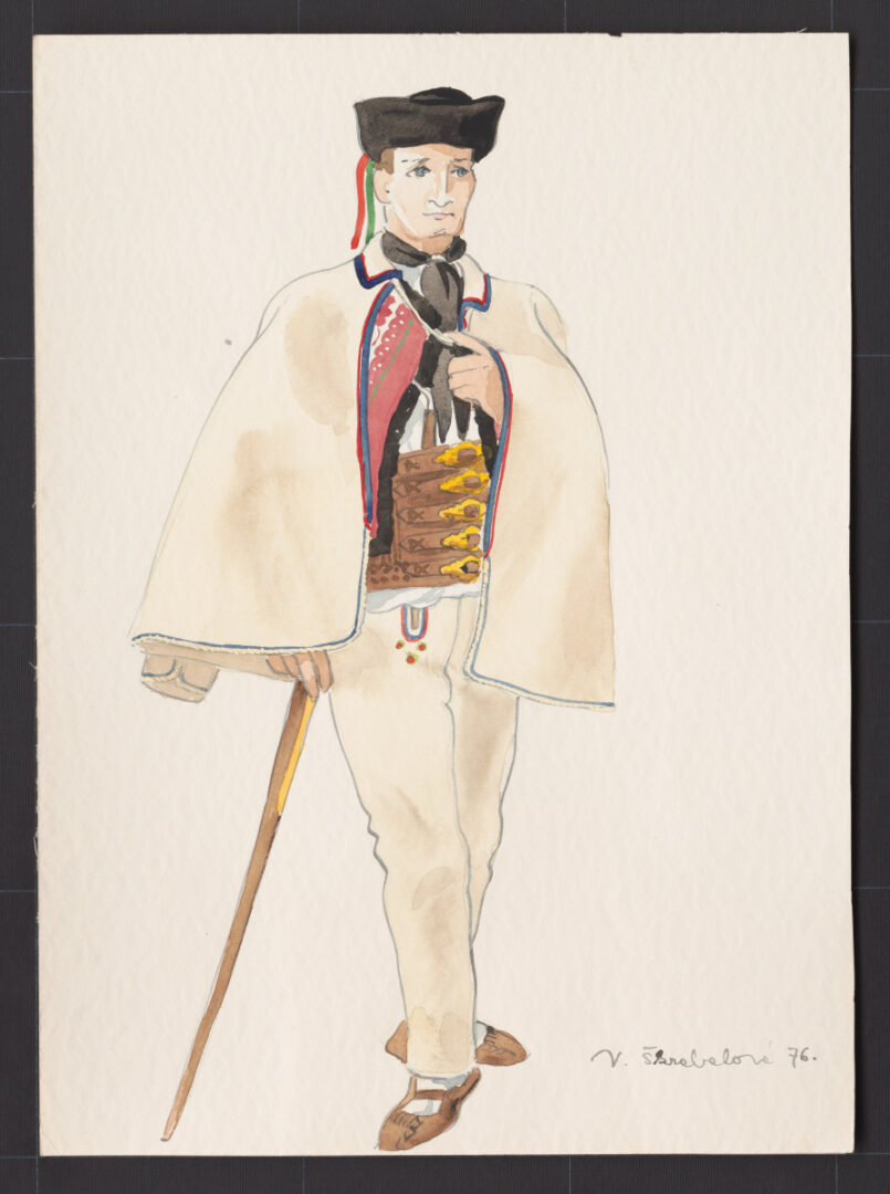 Kresba – odev mužský sviatočný zimný