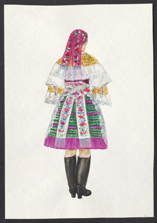 Kresba – odev dievčenský sviatočný