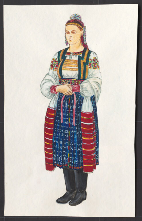 Kresba – odev dievčenský sviatočný