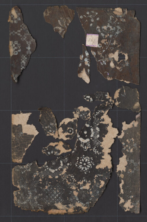 Vzorkovník modrotlačový – 14dvojhárkov,21listov,14fragmentov