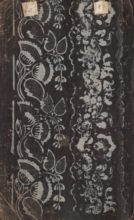 Vzorkovník modrotlačový – 11dvojhárkov,63listov,1obal