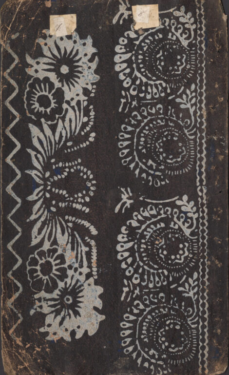 Vzorkovník modrotlačový – 11dvojhárkov,63listov,1obal