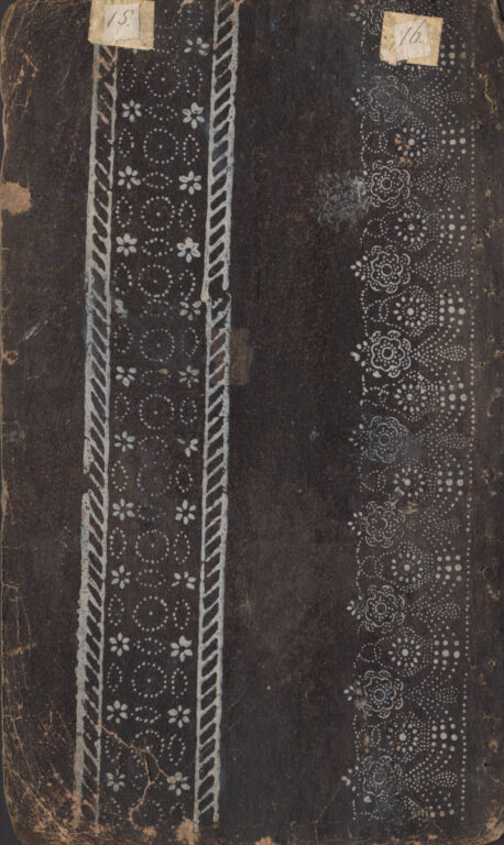 Vzorkovník modrotlačový – 11dvojhárkov,63listov,1obal