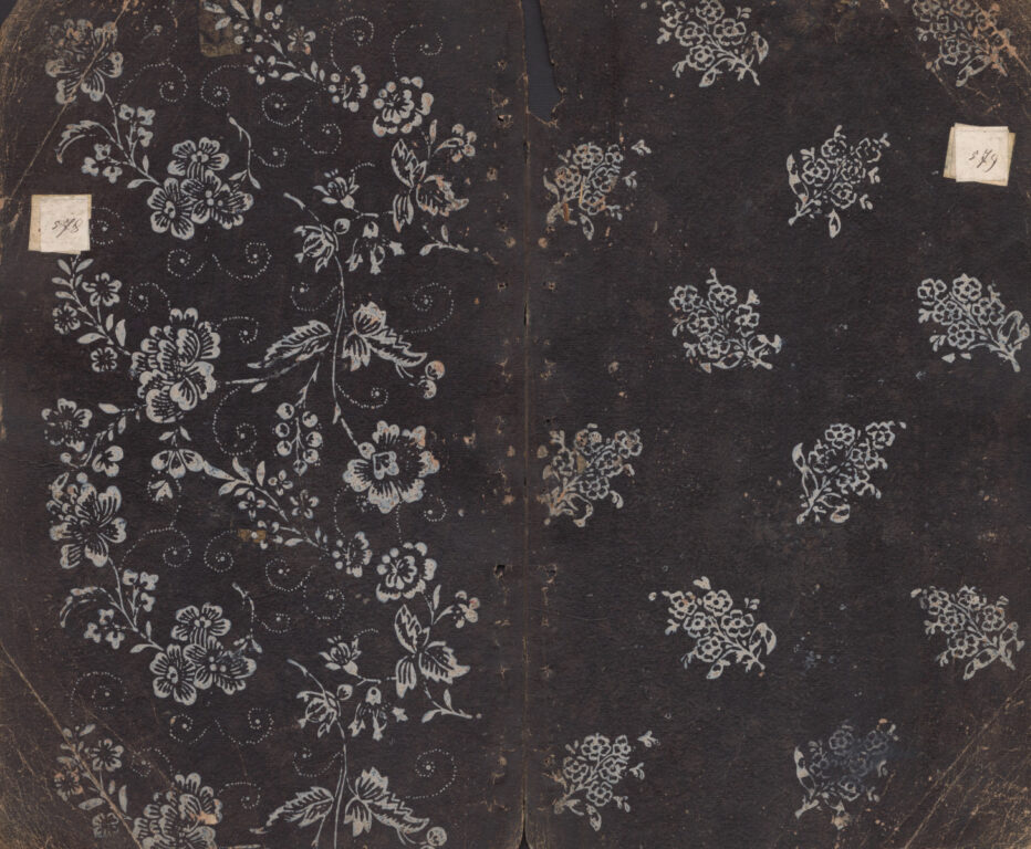 Vzorkovník modrotlačový – 11dvojhárkov,63listov,1obal